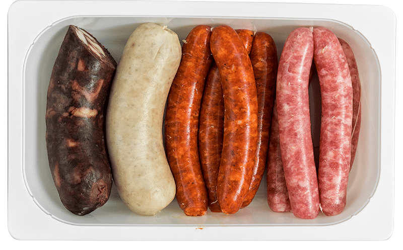 Pack of sausages to make rice with crust