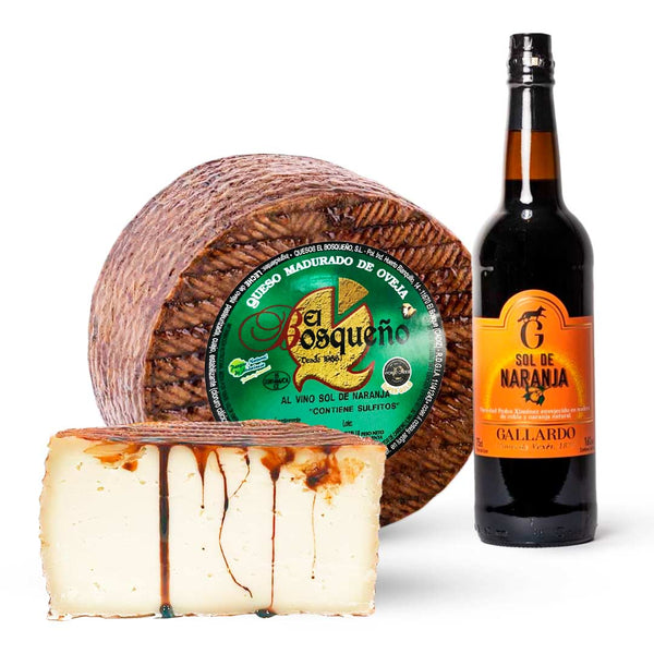 Sheep cheese cured with Orange Sun Wine