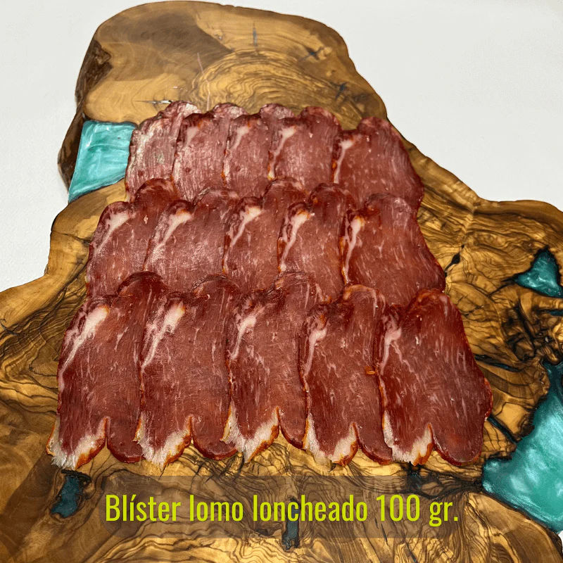 2 Blister packs of sliced ​​Abrasador loin, 100 g/unit