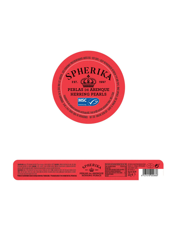 SPHERIKA, red smoked herring spheres 50g