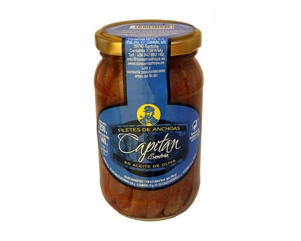 Tarro de Anchoas en aceite de oliva CAPITÁN 250g