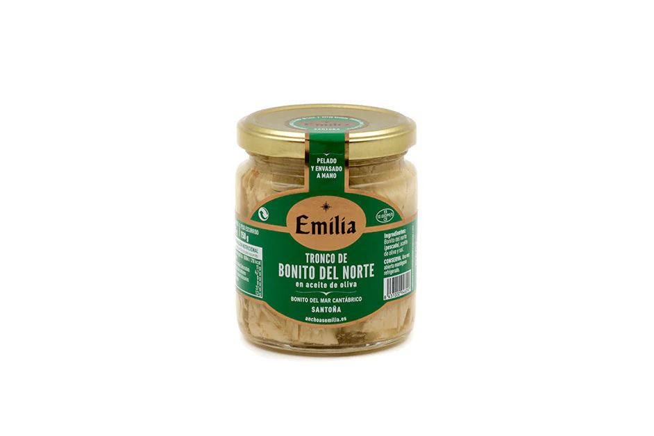 Northern bonito in olive oil, 225g jar.