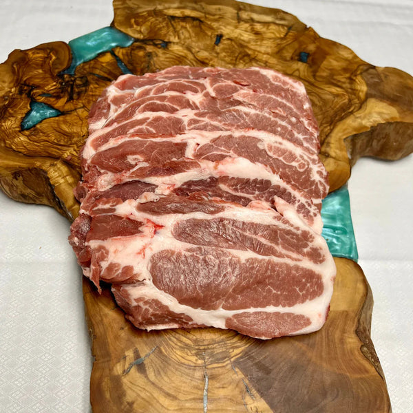 Filetes de aguja cerdo Abrasador, bandeja de 800g.