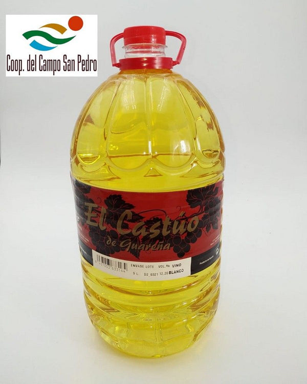 Vino de mesa Blanco El Castúo 3 garrafas de 5 L