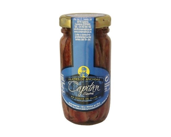Tarro de Anchoas en aceite de oliva CAPITÁN 100g