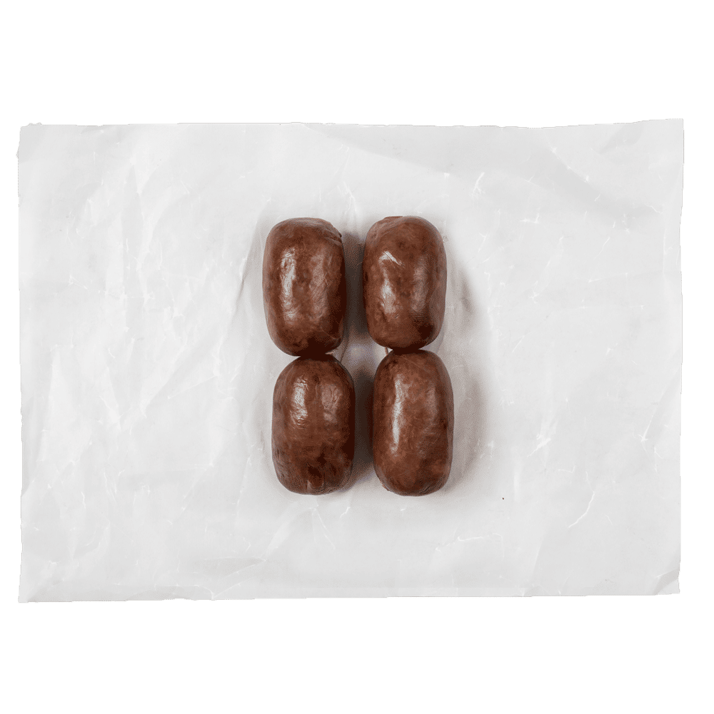 Onion blood sausage with pine nuts