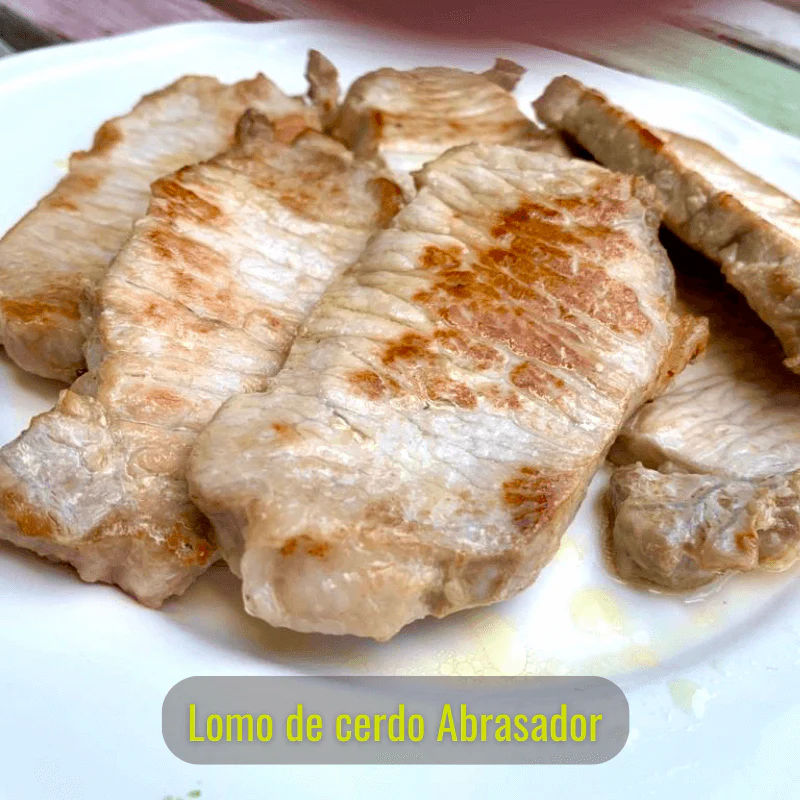 1 kg de Lomo de cerdo Abrasador fileteado, en 2 bandejas