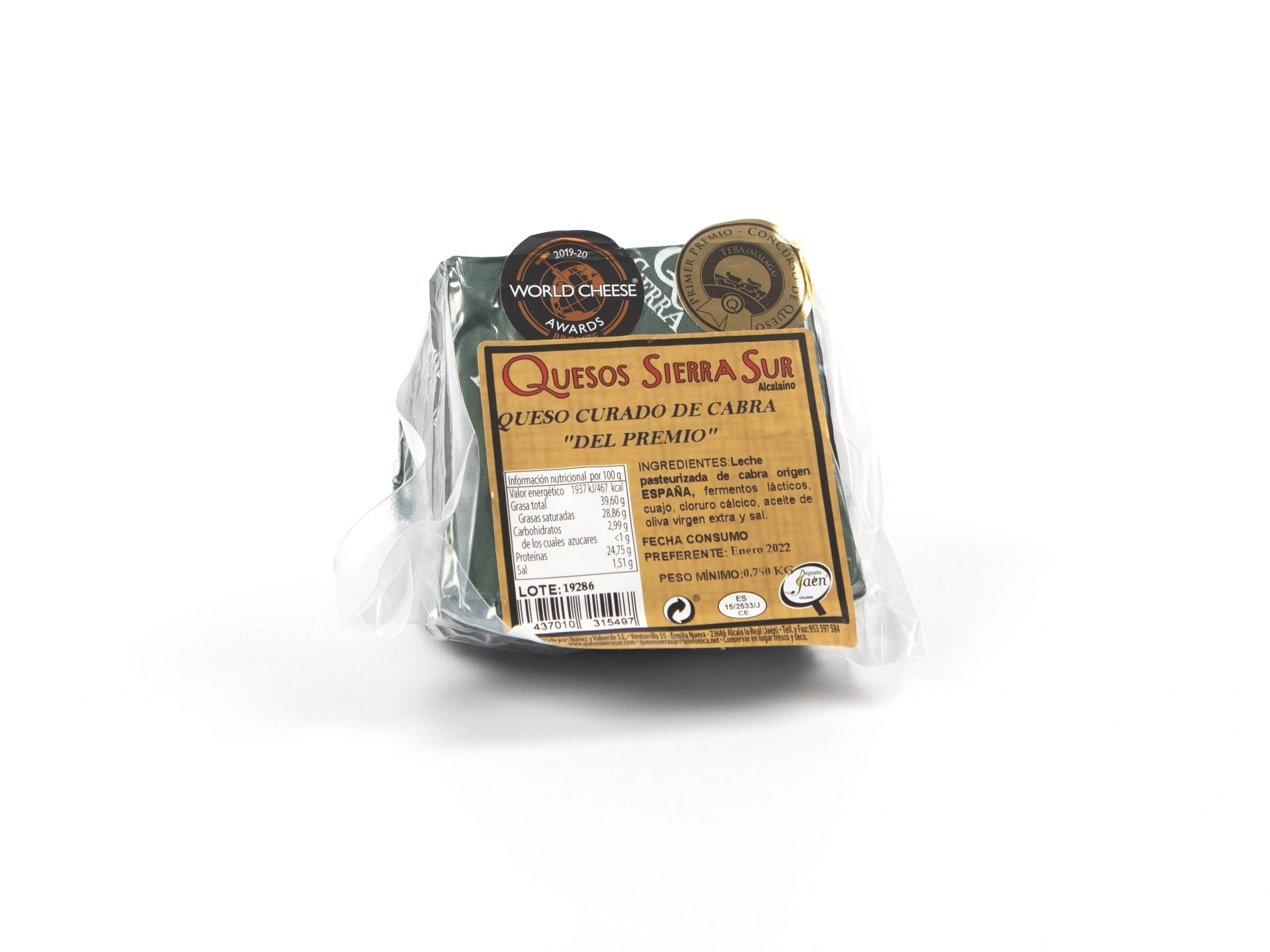 Cured goat cheese "Del Premio" wedge