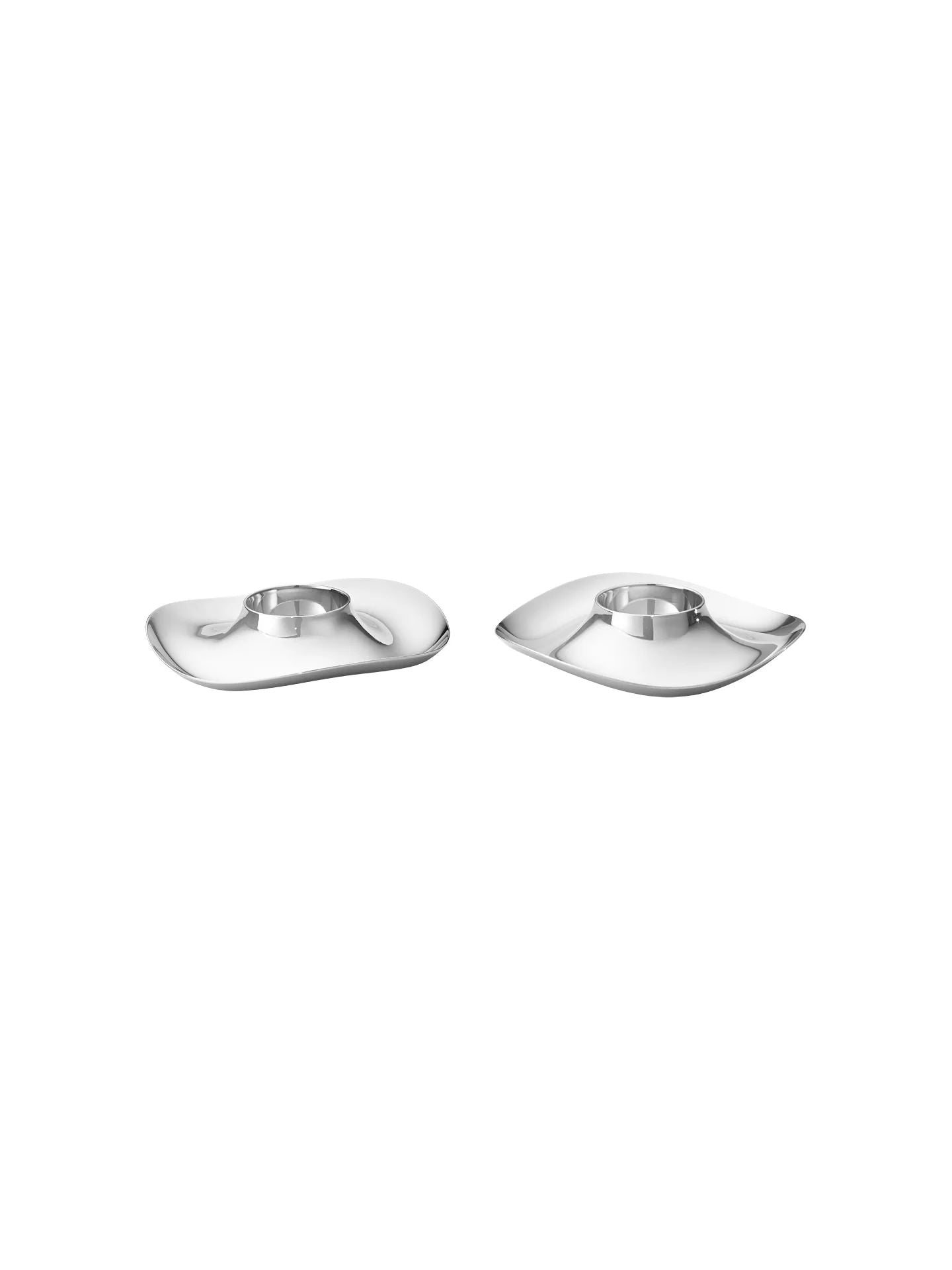 Hueveras de diseño acero inoxidable (2 piezas)