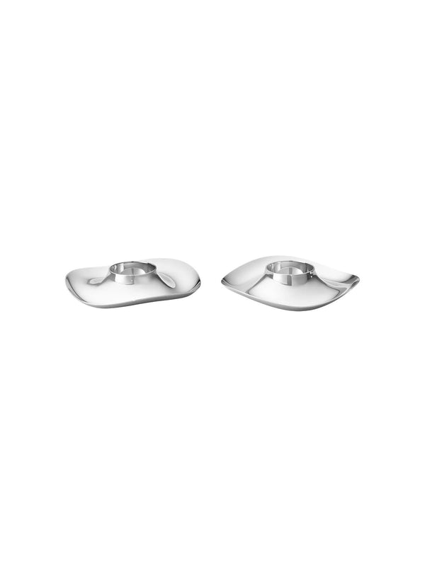 Hueveras de diseño acero inoxidable (2 piezas)