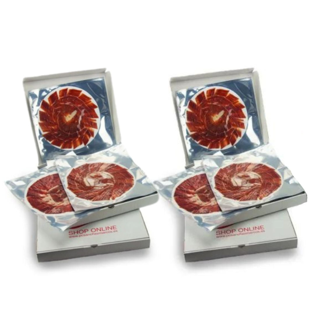 20 Envelopes of 50% Iberian Cebo Ham, knife-cut