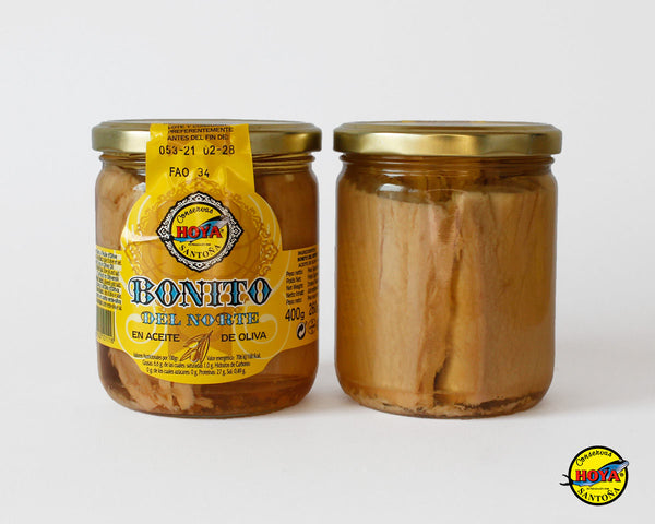 Jar of Bonito del Norte in olive oil HOYA 400g 
