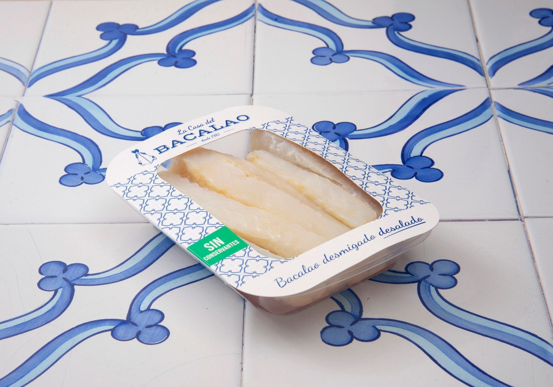 Desalted flaked cod