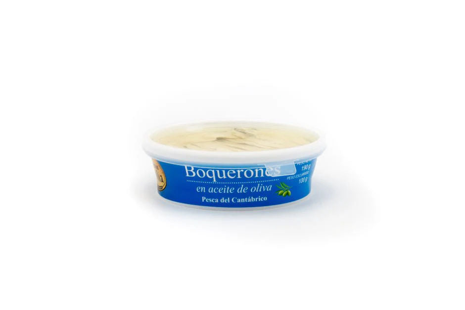 Cantabrian anchovy in olive oil, 190g tub.