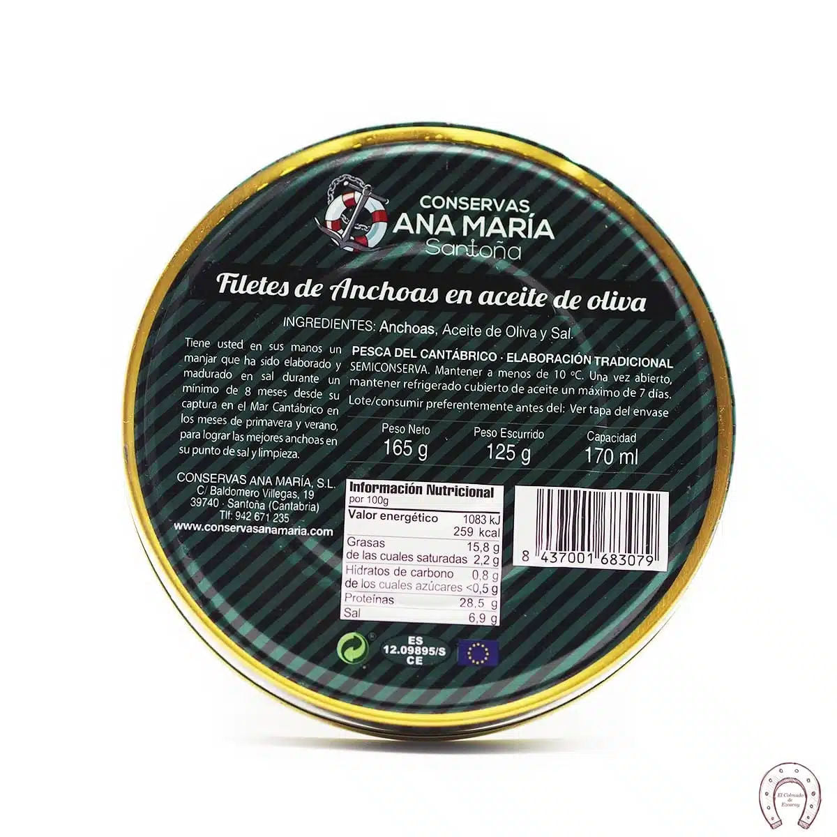 Anchoa de Santoña AVOE - Serie oro, lomo ancho