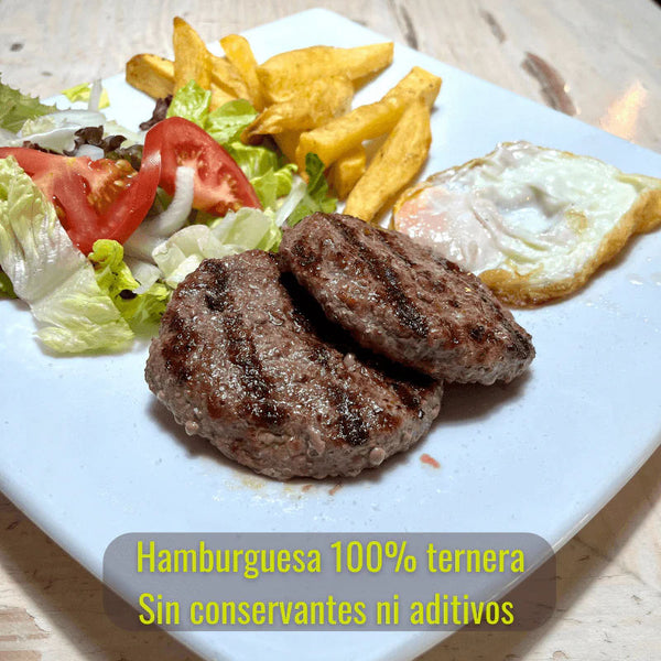 8 Hamburguesas de Ternera 100% natural de 120 gr/ En 2 pack