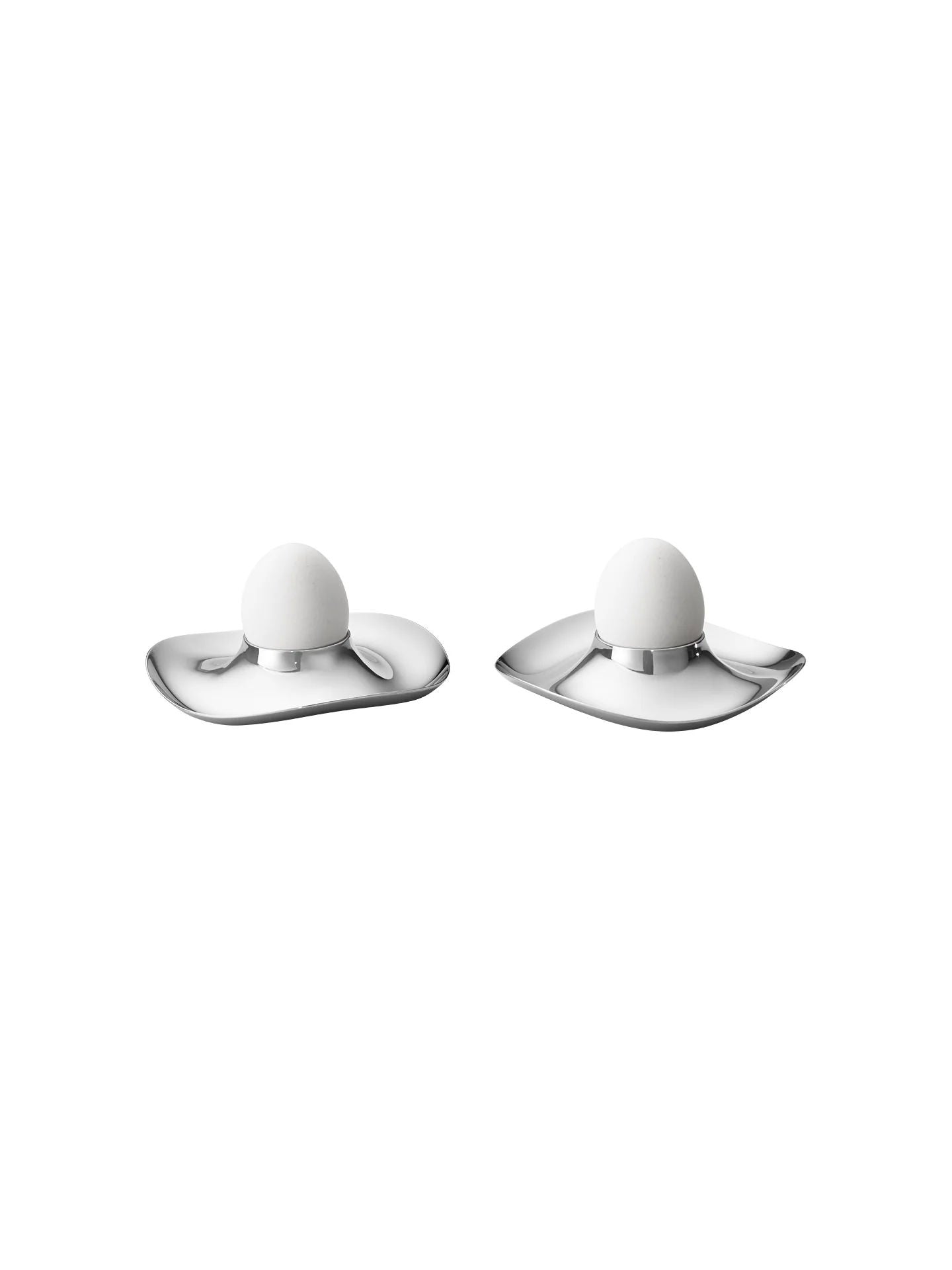 Hueveras de diseño acero inoxidable (2 piezas)
