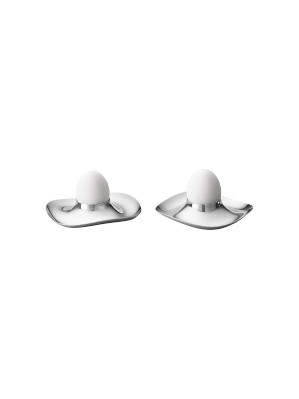 Hueveras de diseño acero inoxidable (2 piezas)