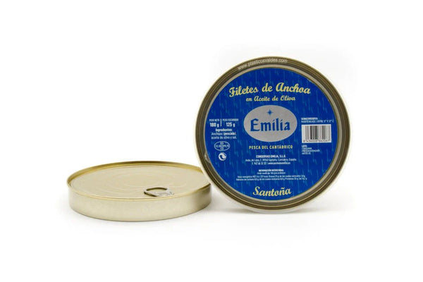Filetes de Anchoa en aceite de oliva "Serie Plata"- Pescado del Cantábrico lata 180gr.