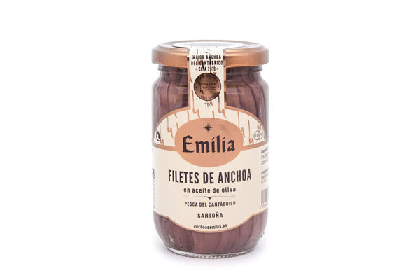 Filetes de Anchoa en Aceite de Oliva "Serie Oro" - Pescado del Cantábrico tarro 310gr.