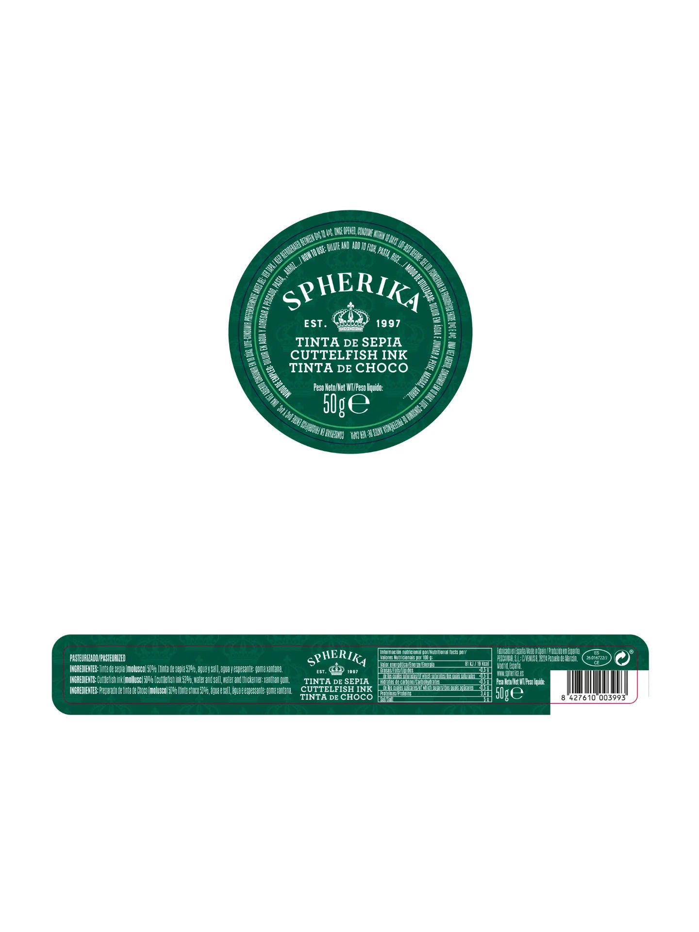 SPHERIKA, Cuttlefish Ink 50g
