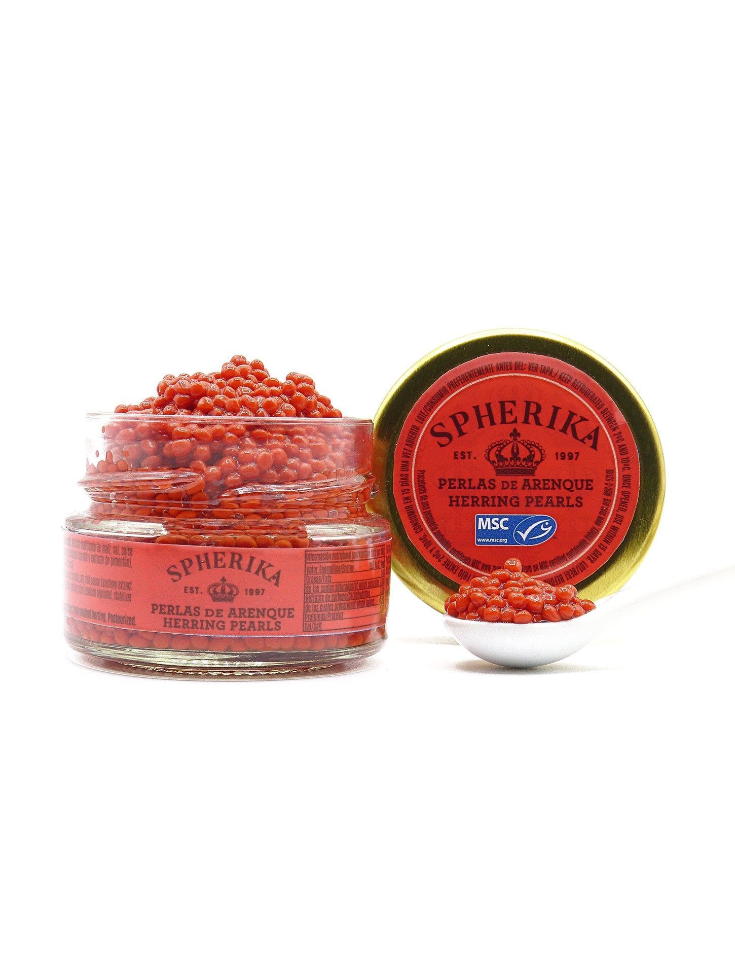 SPHERIKA, red smoked herring spheres 50g