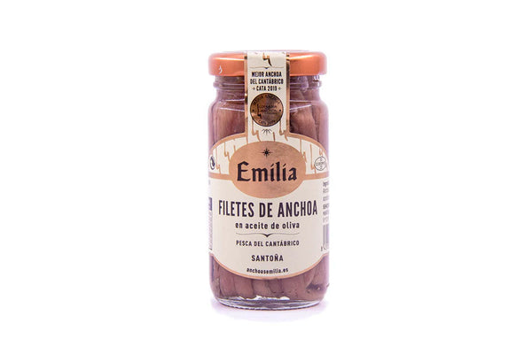 Filetes de Anchoa en Aceite de Oliva "Serie Oro" - Pescado del Cantábrico tarro 100gr