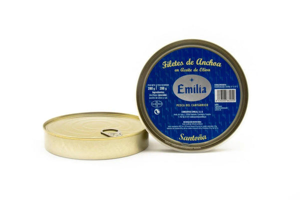 Filetes de Anchoa en aceite de oliva "Serie Plata"- Pescado del Cantábrico lata 280gr.